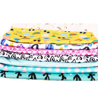 China Wholesale wearable happy flute pul waterproof fabric for diaper printed pul diaper cloth for sale