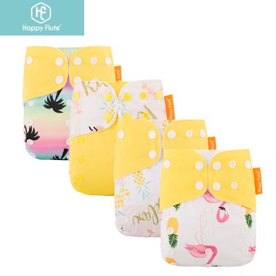 China Happy Printed Reusable Diaper Pocket Cloth Suede Diaper Groove Washable Happy Nappers for sale