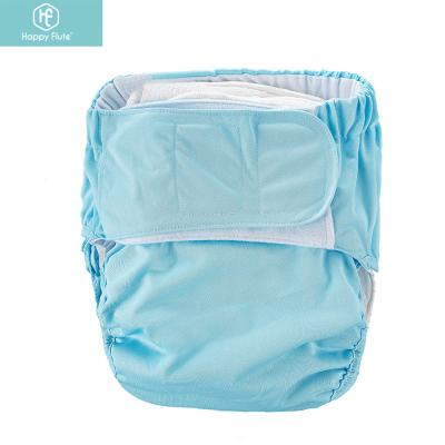 China Happyflute Printed Customized 4 Sizes Underwear Washable Adult Diaper Incontinence Pants Reusable Cloth AI2 Diaper for sale