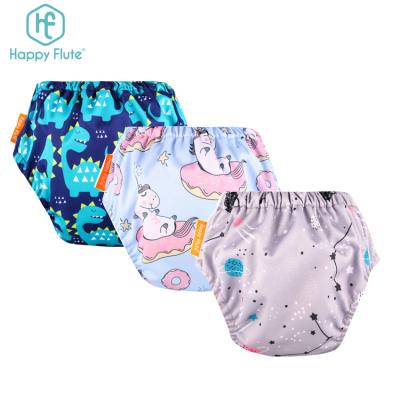 China Printed Happy Groove L Size Baby Reusable Cloth Diaper Pants Reusable Training Washable Pants for sale