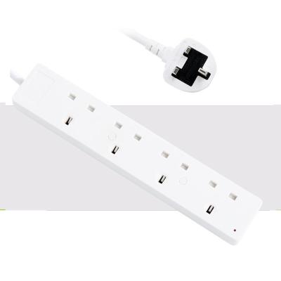 China Residential / General Purpose Electrical Outlet Extension Cord UK Hot Selling Multi Socket With Switch for sale