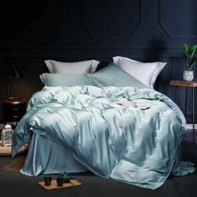 China Luxury 100% Anti-Static Tencel Lyocell Bedding Set Bedsheet Duvet Cover Set Silk Bedding Set for sale