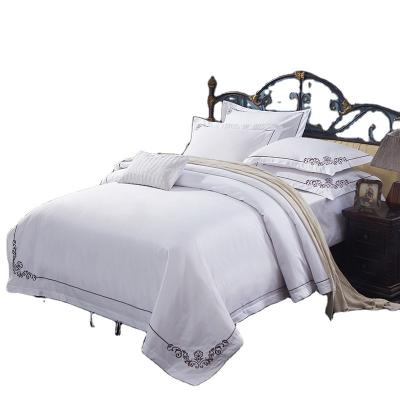 China Wholesale Nondisposable 100% Cotton Hotel Duvet Cover Bedding Set Embroidery Pillow Case for sale