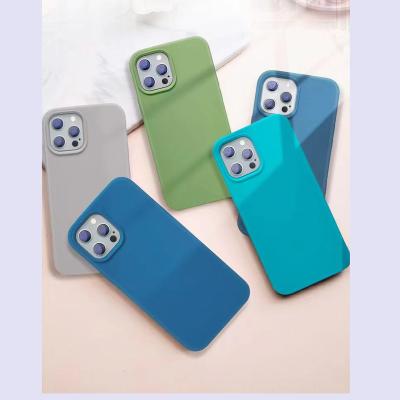 China Customization Wholesale Macarons Liquid Silicone Phone Case Shockproof Soft Manufacturing Cover For iPhone for sale