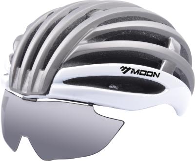 China Hot Selling Black EPS MOON OEM/ODM CE EN 1078 Imported Lightweight Urban Road Cycling With Sunglass Helmet In-mold For Adult HB95 for sale