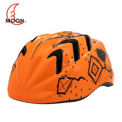 China Imported MOON Black CE Foam Impact EPS Children Sports Approved Outdoor Scooter Cycling Toy Helmet For Kids Bike Helmet for sale