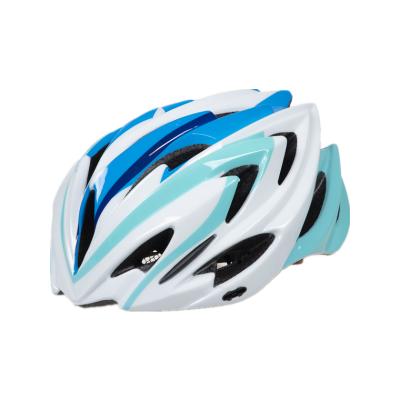 China In-molded Bar Bicycle Unisex Cycling Helmet MTB Bike Helmets For Adult MV17 BLUE AND WHITE M (55-58cm) for sale