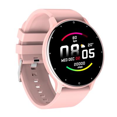 China Touch Screen 1.3 Inch Touch Color Screen Smart Watch Rounded Full Heart Rate Monitor Wristband 240x240 Resolution for sale