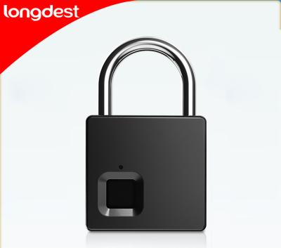 China Hot Selling High Quality Zinc Alloy Fingerprint Lock Luggage Door Bicycle Factory Supply Smart Padlock for sale