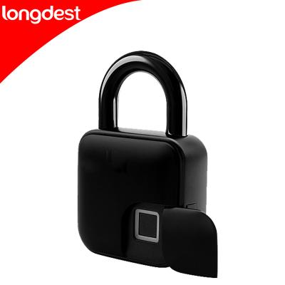 China Luggage factory supply metal zinc smart fingerprint padlock for luggage door and bicycle for sale