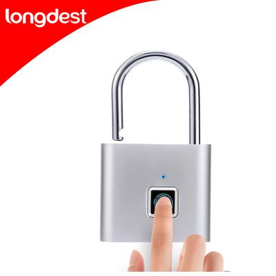 China Bicycle Luggage Factory Supply OEM ODM Mini Door Waterproof Fingerprint Padlock Security Lock for sale