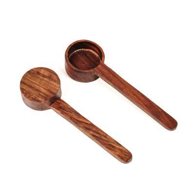 China Non-refillable Handle Stainless Steel Multifunctional Wooden Measuring Coffee Spoon for Cooking for sale