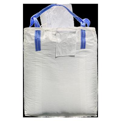 China Breathable Jumbo Sack Big Bags Scrap PP 500 Skirt 1000kgs Top White Cross Draw Feature Weight Bottom Buckle Flat Security SHN Material for sale