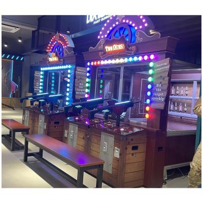 China Western Cowboy Gun Game High Quality Simulated Shooting Machine Coins Plastic Arcade Real Ball Sniper Game Two Players Gun Shooting Equipment for sale