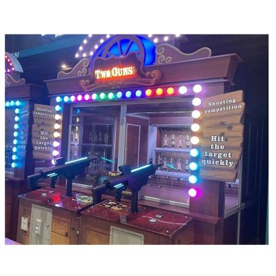 China New Model Low Price Custom Cowboy Western Shooting Arcade Game Machine Amusement Shooting Game Two Gun Simulator Ball Shooting Game Machine 4D for sale