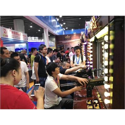 China Coin Operated Arcade Game Machine Two Guns Low Game Prize Lottery Shooting Equipment For Adult Children for sale