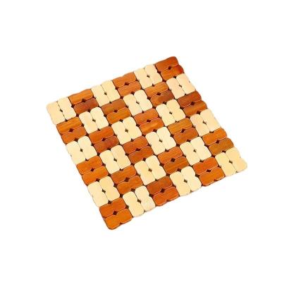 China Sustainable Quality table mat bamboo woven placemat anti-skidding heat resistant hot Insulation pad for sale