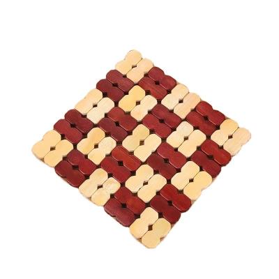 China Durable High Quality Bamboo Woven Anti-skidding Heat Resistant Place Mat Insulation Warm Pad for sale