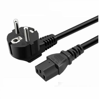 China High Quality 3 Pin Europe Standard AC Power Plug Cable Wholesale EU AC Power Cord Flame Retardant For Computer for sale