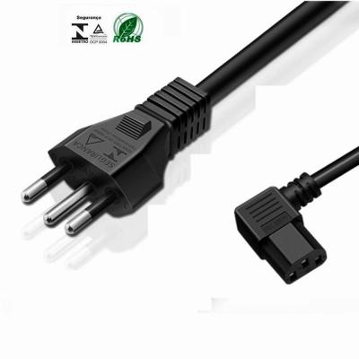 China Flame Retardant Swiss Plug To IEC C13 Connector Power Cable Three Inserts Black Power Cord For Computer for sale