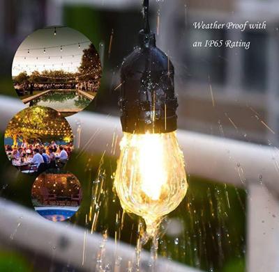 China LED String Light 48FT Solar Outdoor S14 In Holiday Lighting Garden Powered E27 String Lights With Bulbs Led Edison for sale