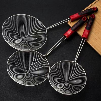 China Sustainable Stainless Steel Tableware Kitchen Spider Strainer Filter Skimming Strainer Colander Spoon for sale