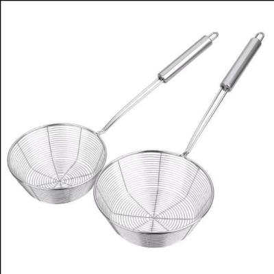 China Top Selling Durable Hot Stainless Steel Sieve Skimmer Skimmer Set Spoon For Frying And Cooking Wire Pasta Sieve for sale