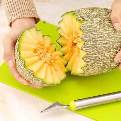 China Viable Stainless Steel Kitchen Accessories Fruit Vegetable Carving Melon Ballers Dig Scoops Carving Knife Tools for sale