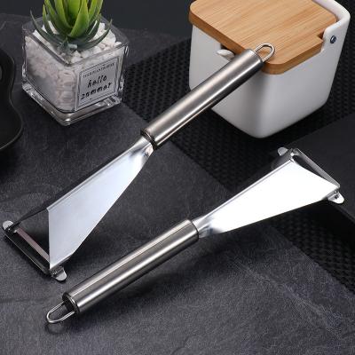 China Sustainable Fruit Push Multifunctional Triangular V Knife Manual Paring Knife Kitchen Carving Tool for sale