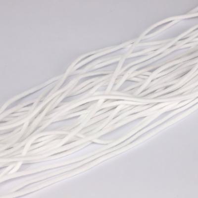 China Material white color ear elastic cord 3mm nylon workable for mask earloop wire rope for sale