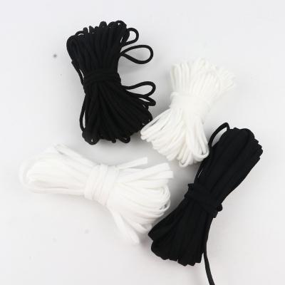 China Viable Elastic Ear Elastic Loop Band Elastic Cord For Face Product Accessories Woven Elastic Band 5mm Ear Loop Elastic Band for sale