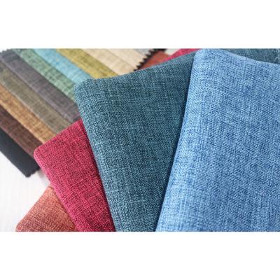 China Polyester Sofa Upholstery Fabric Waterproof Look Linen Fabric for sale