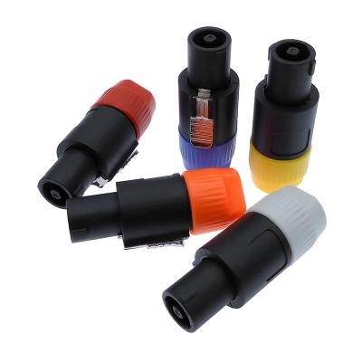 China audio & NL4FX Speakon Video Connector 4 Pole Plug Male Speaker Audio Male Connector 4 Led Connector Orange Red White Blue Yellow for sale