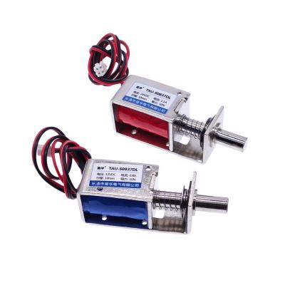 China Machinery Repair Shops Open Frame Electromagnet Door Lock Force 10N 0.8A Solenoid Safe Electromagnet DC 12v 24v S0837DL-D for sale