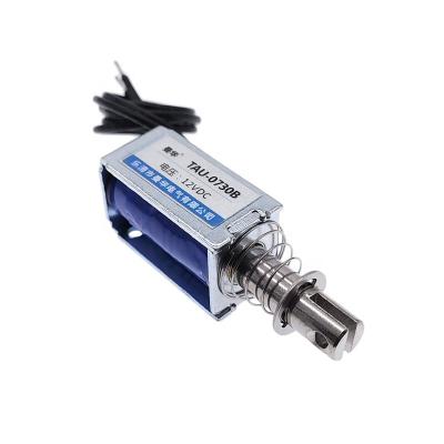 China Machinery Repair Shops Magnet TAU-0730B Solenoid Solenoid Pull&push Stroke 10mm DC Electric Electromagnet 12v 24v for sale