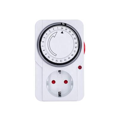 China 230V 50Hz Kitchen Timer Switch 230V 50Hz EU Type Outlet Loop Plug 24 Hour Cyclic Mechanical Timer Switch Universal Timing Socket for sale