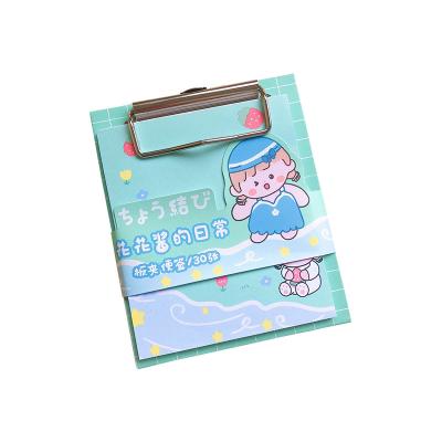 China Creative Loose Leaf Memo Pad with Clip Stationery Cartoon Kawaii Memo Pad - Shopping Memo Pad with Clip for sale