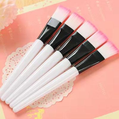 China Custom private label wood handle+aluminum tube+bristle mini wooden handle face applicator mask brush en venta