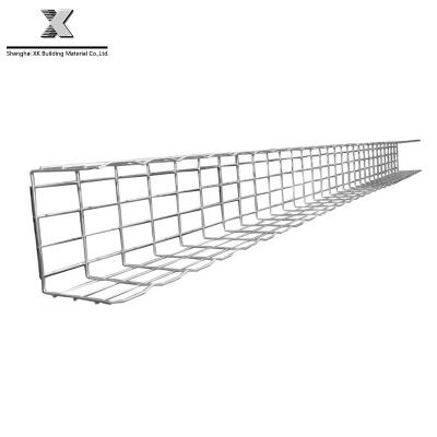 China Steel Hot Dip Galvanized Power Plant Engineering And Communication Project Straight Wire Mesh Cable Tray, Zinc Basket Wire Tray Low Price for sale