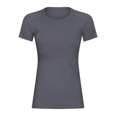 China Wholesale High Quality Breathable Sportswear Breathable White Nylon Short Sleeve Yoga T-shirts 100% Custom Female Shirt For Women for sale