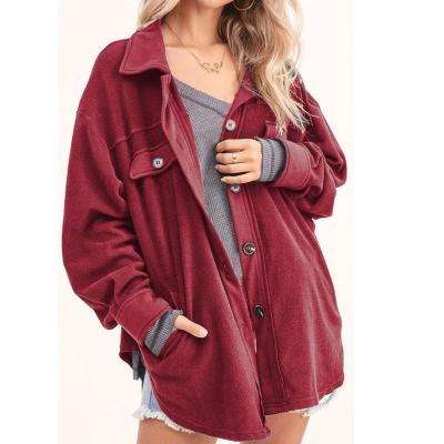 China Anti-pilling new women's wear new autumn/winter anti-pilling lapel fleece cardigan coat fashionable warm daily shirt for sale