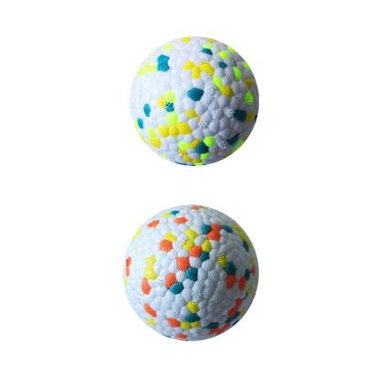 China Environmental ETPU Material Elastic Bite Resistant Solid Interactive Training Pet Toy Ball ETPU for sale