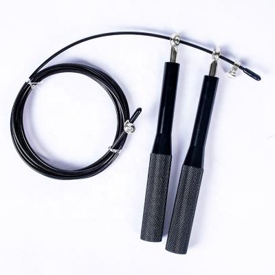 China Aluminum Alloy Double-Bearing Fitness Wire Aluminum Alloy Handle PVC Rope Skipping Rope for sale