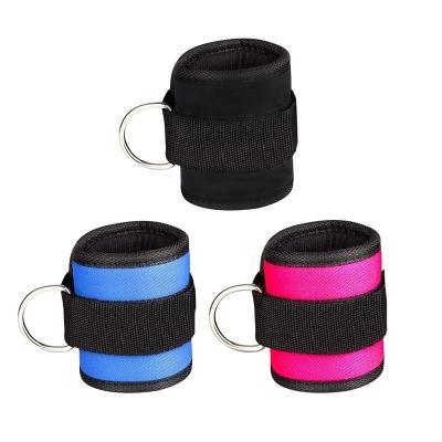 China Protective Foot Support Ankle Protector Gym Leg Pulley Buckle Sports Feet Guard D-Ring Ankle Straps for sale