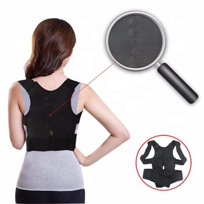 China Back Support Belts 12 Magnetic Back Support Belt Therapy Spine Posture Corrector With Magnets Bag for sale