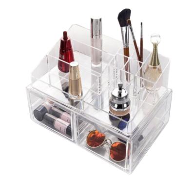 China Acrylic Cosmetic Box Elegant Clear Acrylic Decoration Decoration Storage Eco - Friendly Box for sale