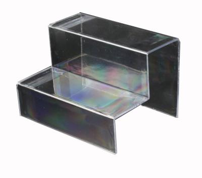 China Two-Layer Acrylic U-Shaped Display Stand Talking Plastic Stand for sale