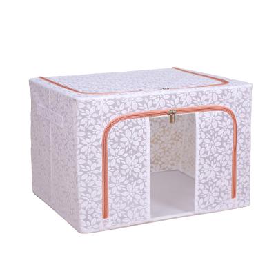 China Minimalist 3D embossed fabric clothes storage box cotton and storage box canvas fabric box motion quilt eiderdown finishing tote packing bag for sale