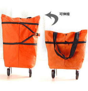 China Premium Quality Telescopic Portable Eco Friendly Reusable Bags Large Folding Shopping Shopping Bags With Wheels for sale