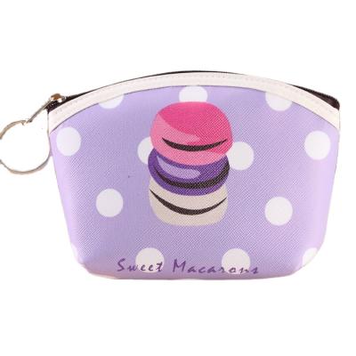 China Fashion factory supply creative multicolor cute cartoon dessert printing water proof Mini Coin Purse Kids Purses single 2021 for sale